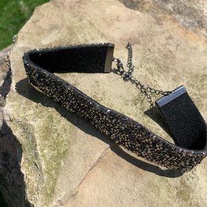 Sparkly silver choker